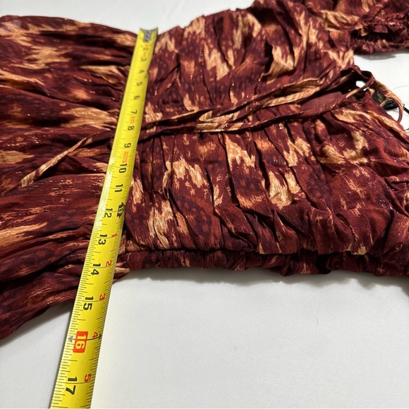 House of Harlow 1960 Chiffon Cocktail Party Long Puff Sleeve Dress Size M - Picture 7 of 13